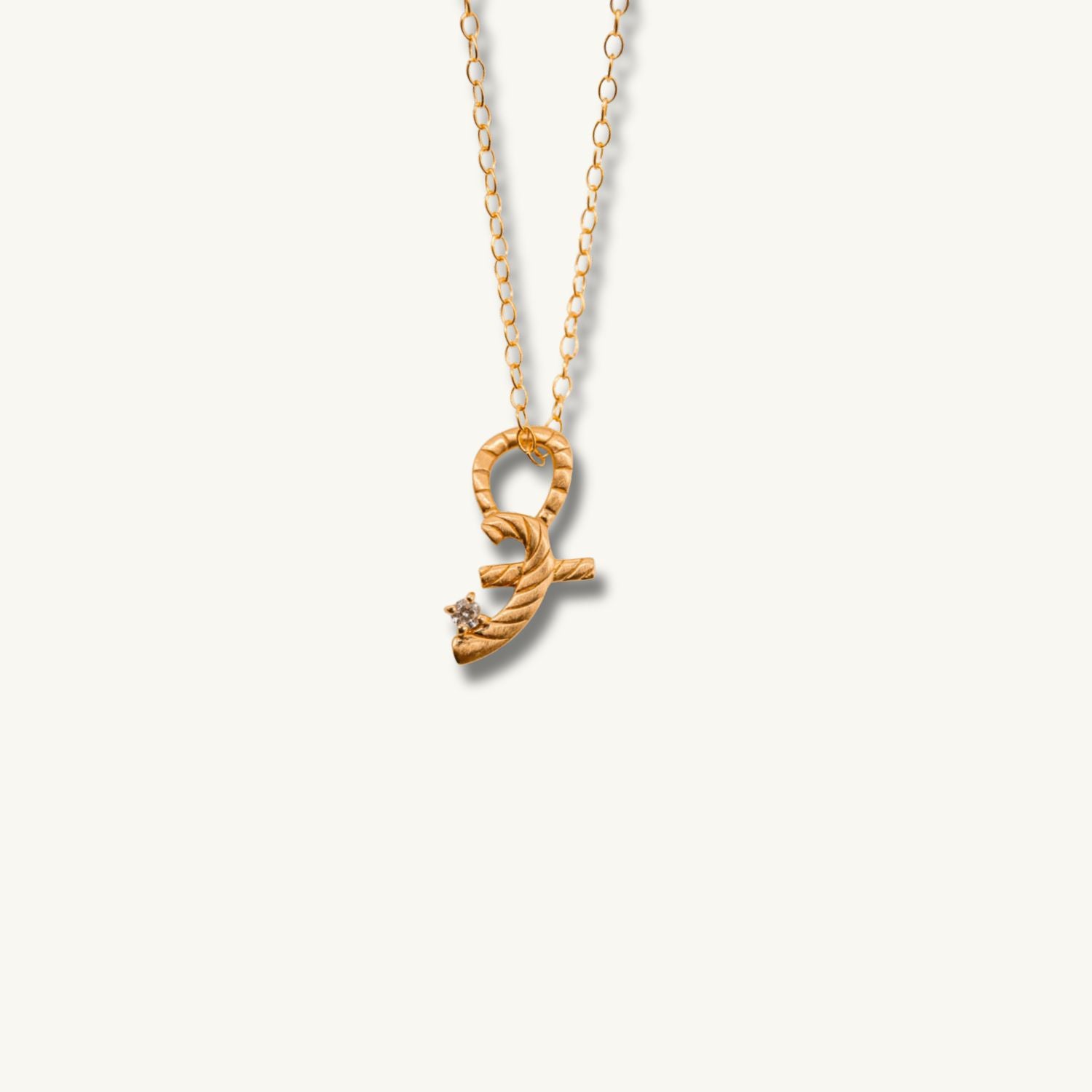 Great Gold Shorthand Charm Necklace