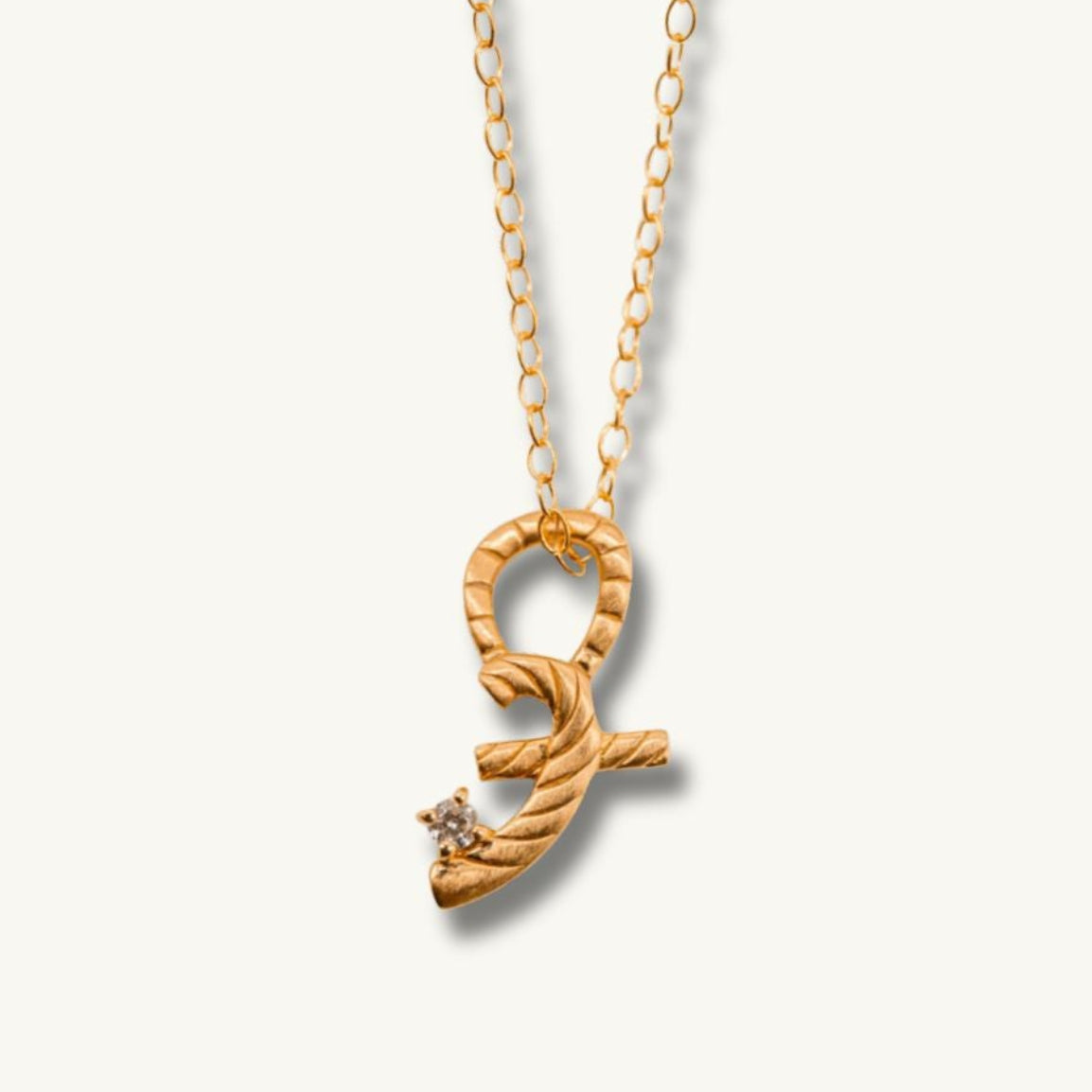 Great Gold Shorthand Charm Necklace