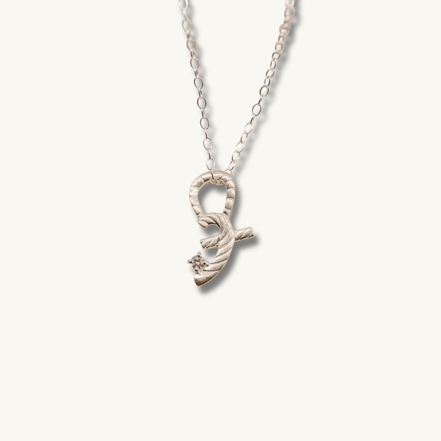 Great Silver Shorthand Charm Necklace