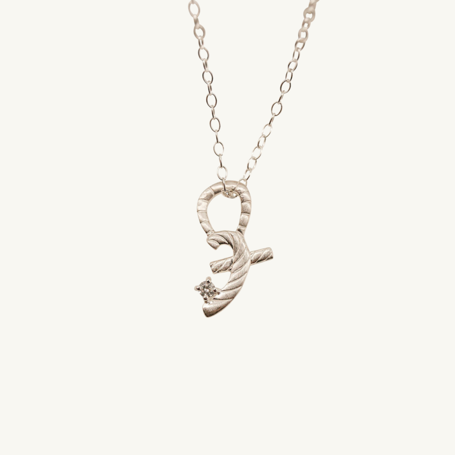 Great Silver Shorthand Charm Necklace