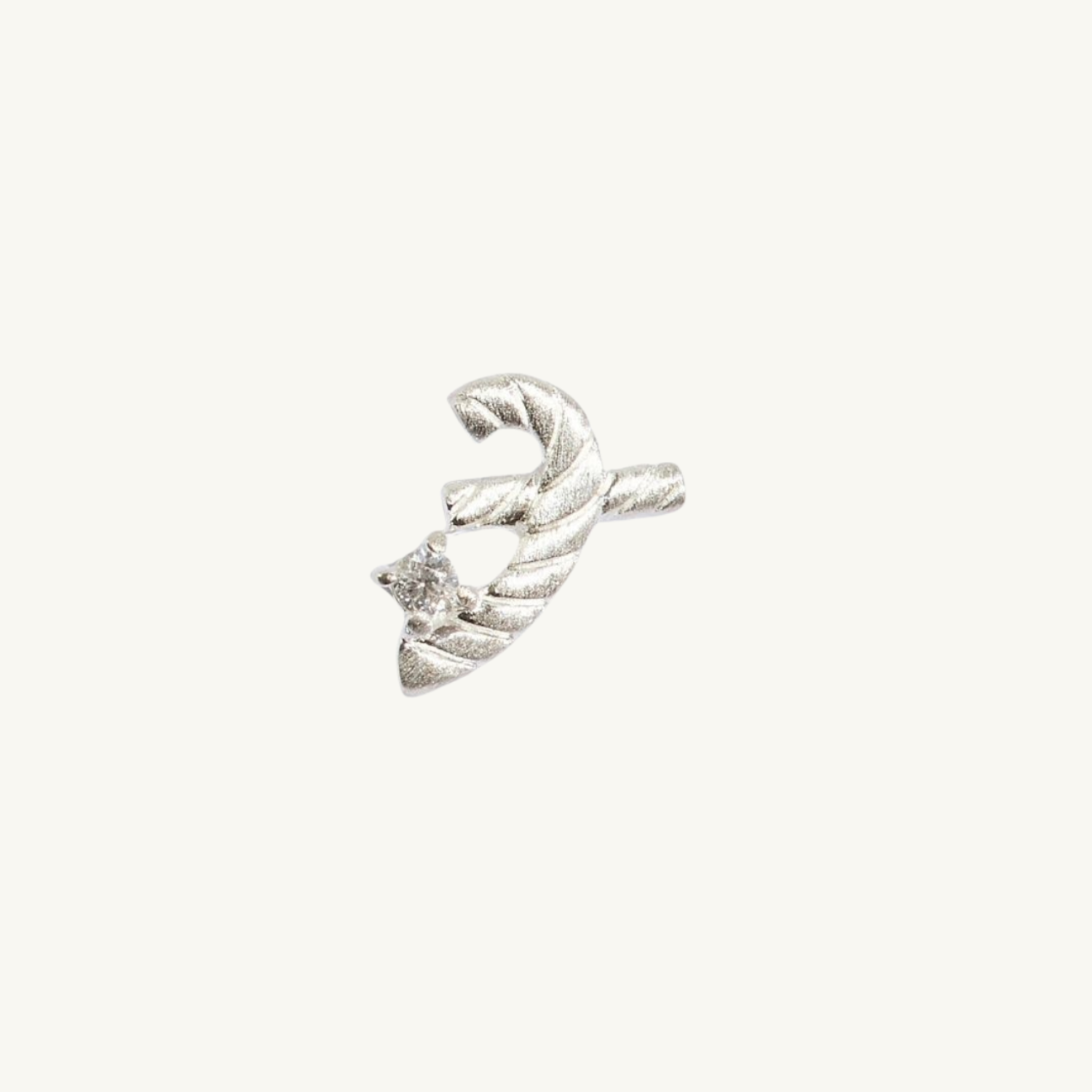 Great Silver Shorthand Stud Earring