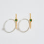 Chalcedony Lichen Branch Gold Large Hoops