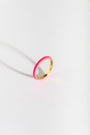 Hot Pink Enamel Gold Ring