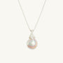 Pearl Silver Lichen Pendant Necklace