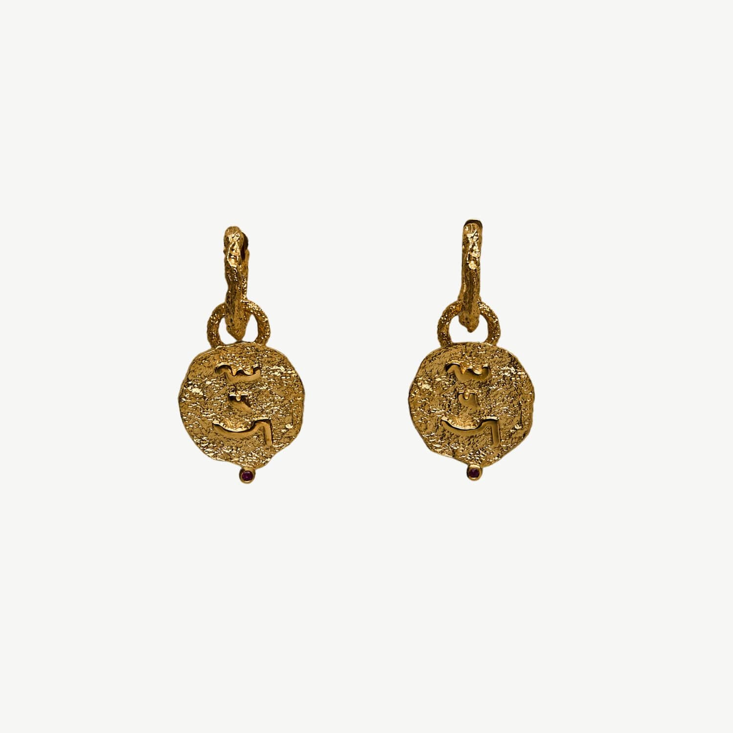 Know Your Worth Gold Huggie Hoops