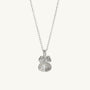 Lab-Grown Diamond Lichen Pendant Silver Necklace