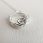 Lab Grown Diamond Silver Eternity Necklace - Large - close up