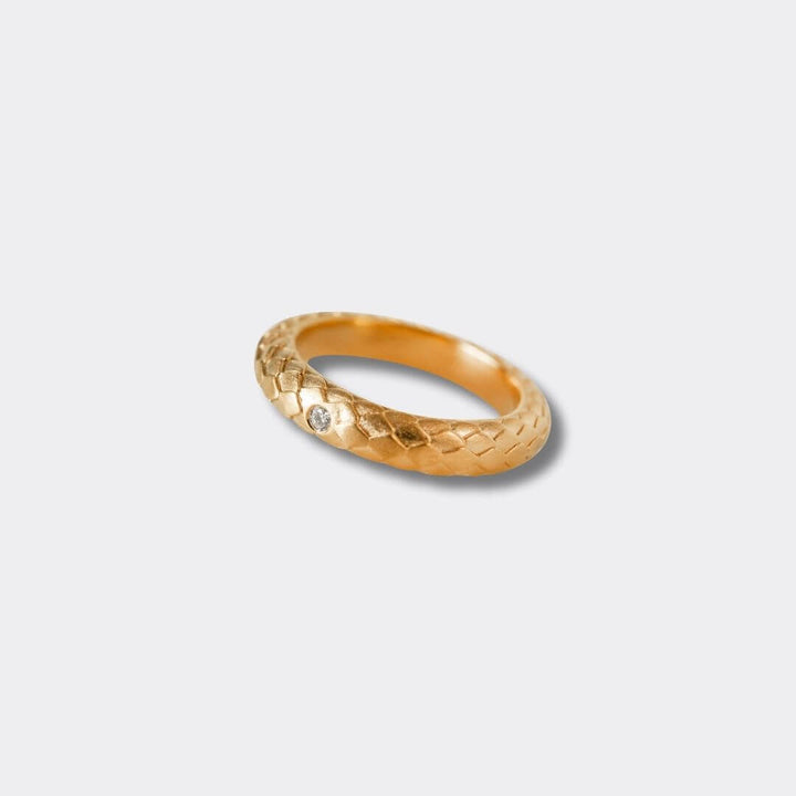 Lab-Grown Diamond Art Deco Gold Ring