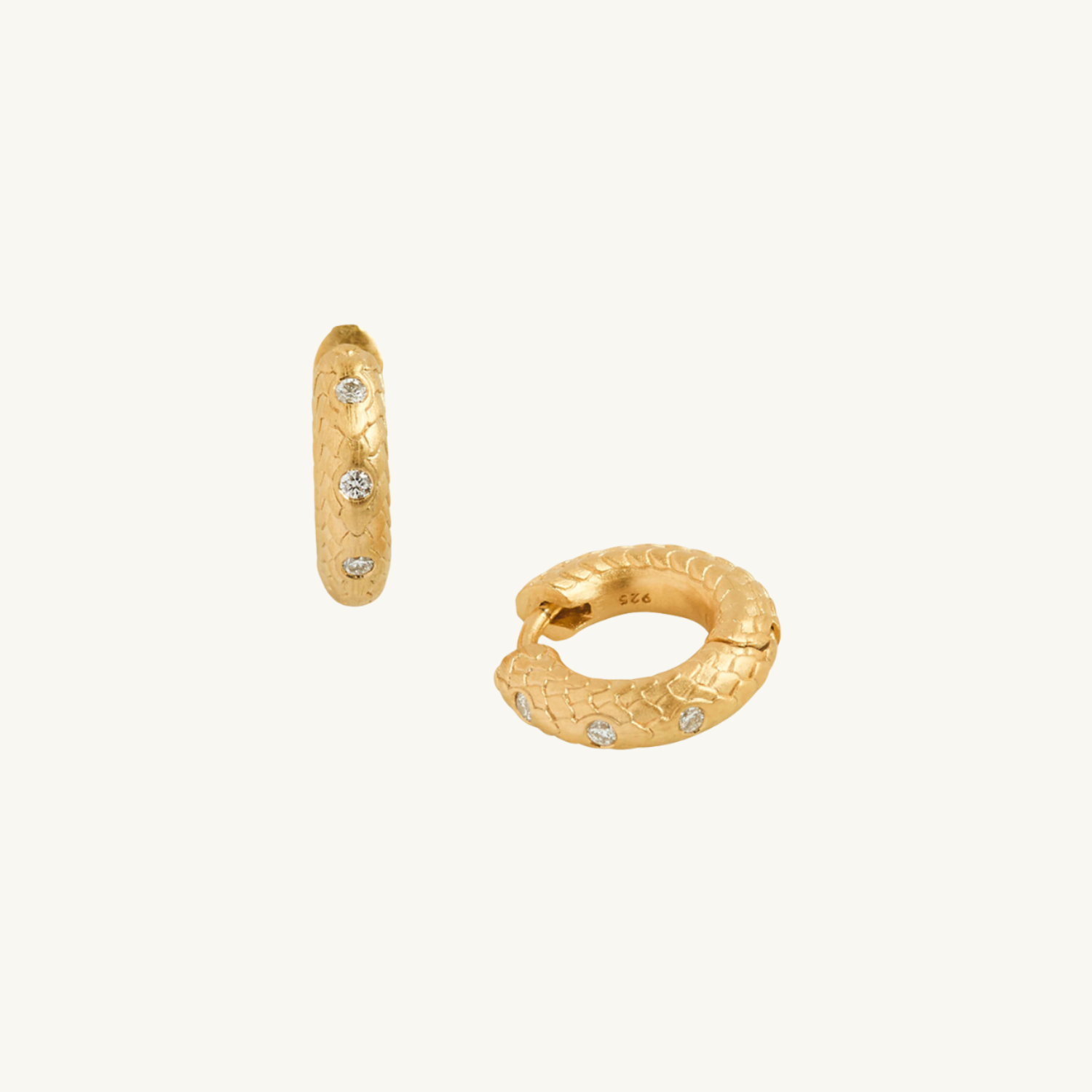 Lab-Grown Diamond Gold Huggies