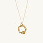 Lab-Grown Diamond Gold Circle Necklace (Large)