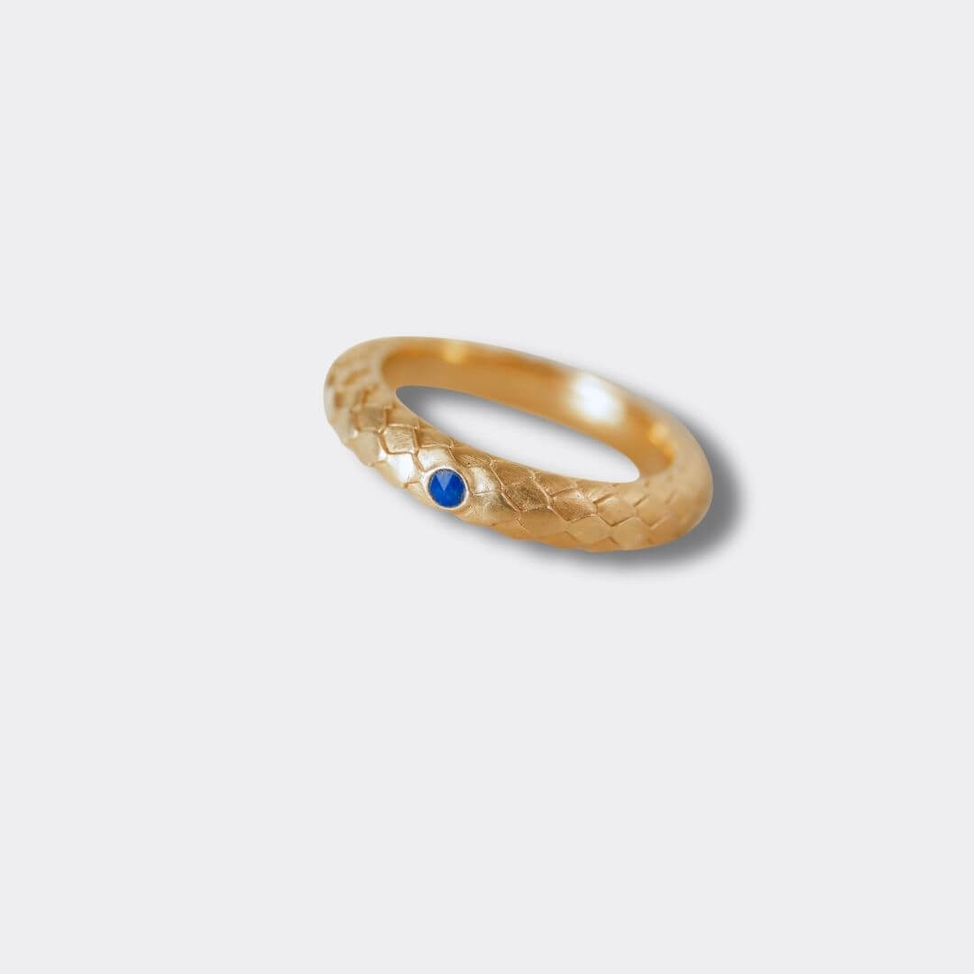 Art Deco Lapis Lazuli Gold Ring