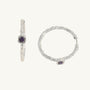 Lapis Lazuli Lichen Branch Silver Large Hoops