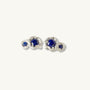 Lapis Lazuli Silver Climber Stud Earrings