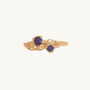 Twisted Branch Lapis Lazuli Gold Ring