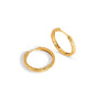 Antique-Textured Gold Hoop Earrings