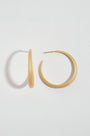 Brushed Large Tapered Hoop Earrings (30mm)

