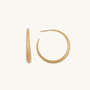 Brushed Large Tapered Hoop Earrings (30mm)
