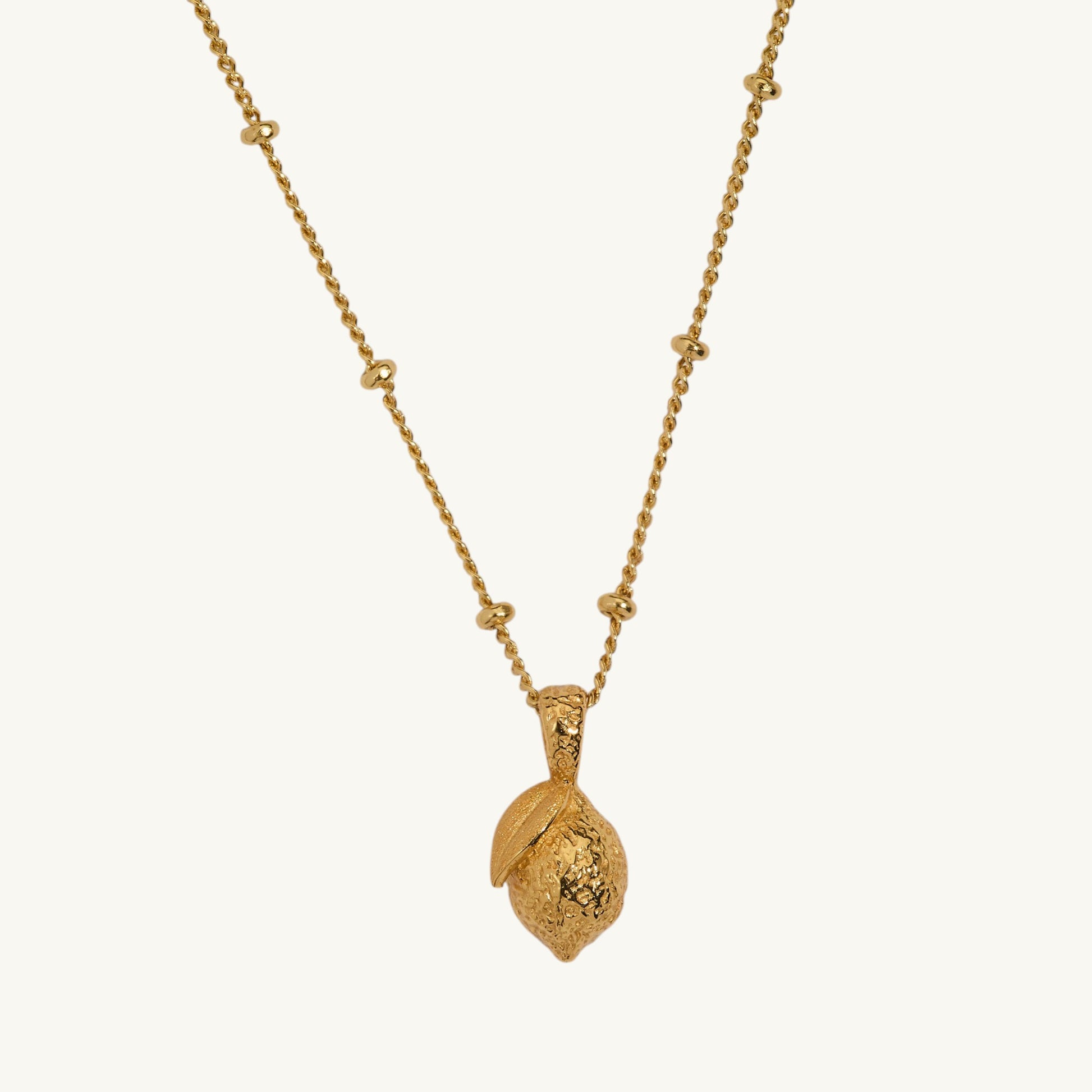 Lemon Gold Charm Necklace