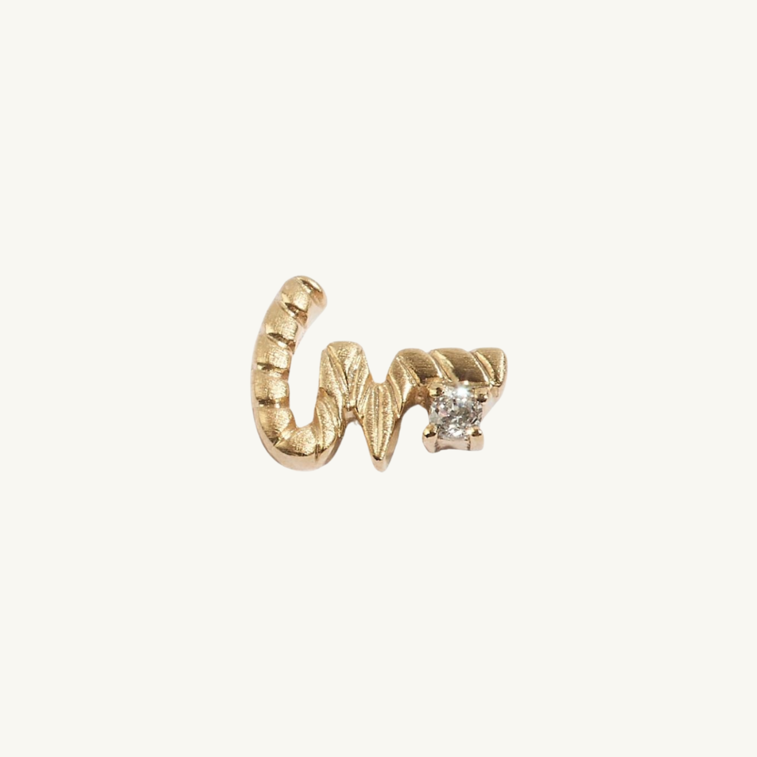 Loved Gold Shorthand Stud Earring
