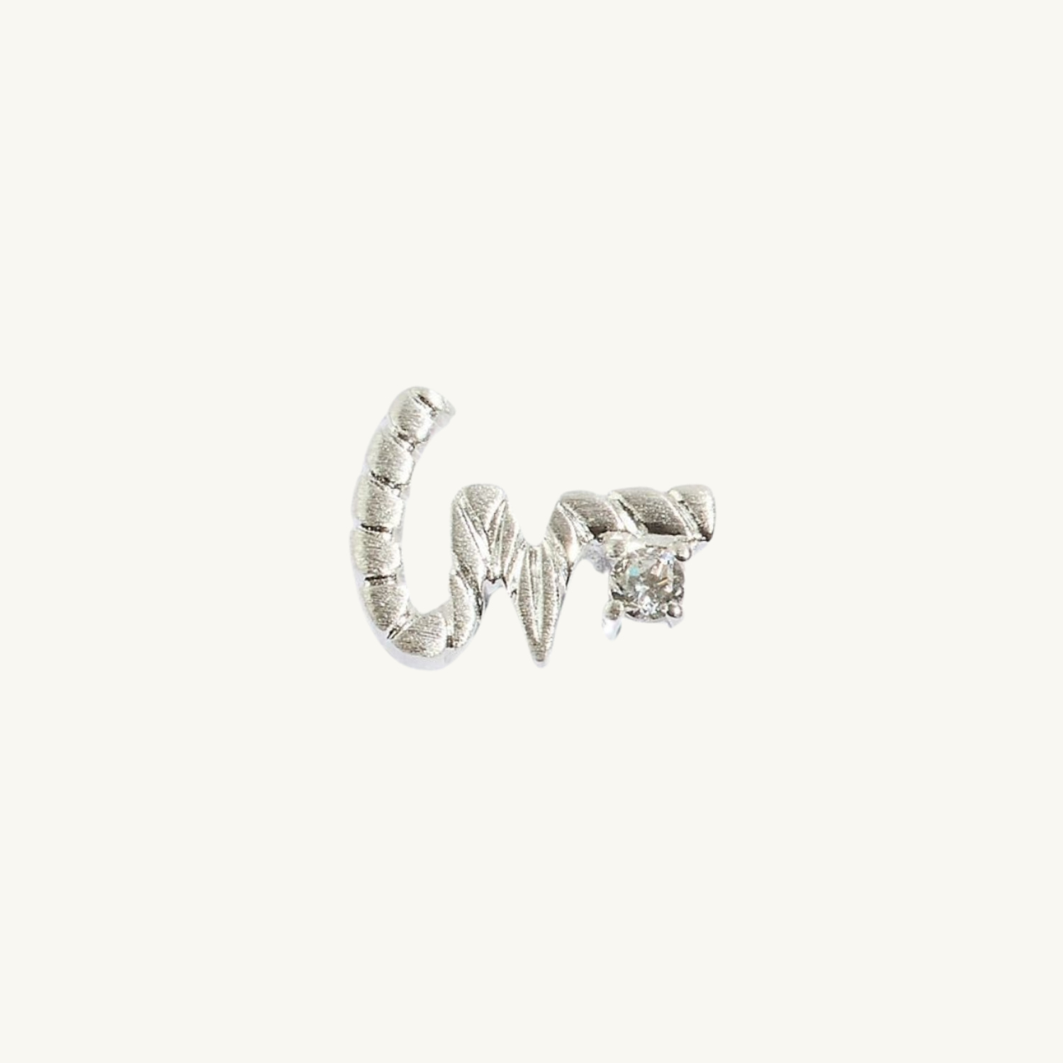 Loved Silver Shorthand Stud Earring