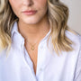 model-wears-18k-gold-vermeil-aquamarine-brirthstone-small-branch-eternity-necklaceclaire-hill-designs