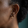  Analyzing image     model-wears-18k-gold-vermeil-diamond-cut-chunky-hoop-earrings-and-18k-gold-vermeil-antique-textured-huggie-hoop-earrings-claire-hill-designs