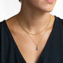 Satellite Beaded Gold Chain Necklace