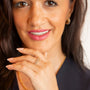 model wears 18k gold vermeil sparkly eternity ring