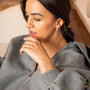 model wears sparkly gold vermeil eternity ring 