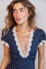 model wears Ginkgo Leaf Gold Charm Necklace 
