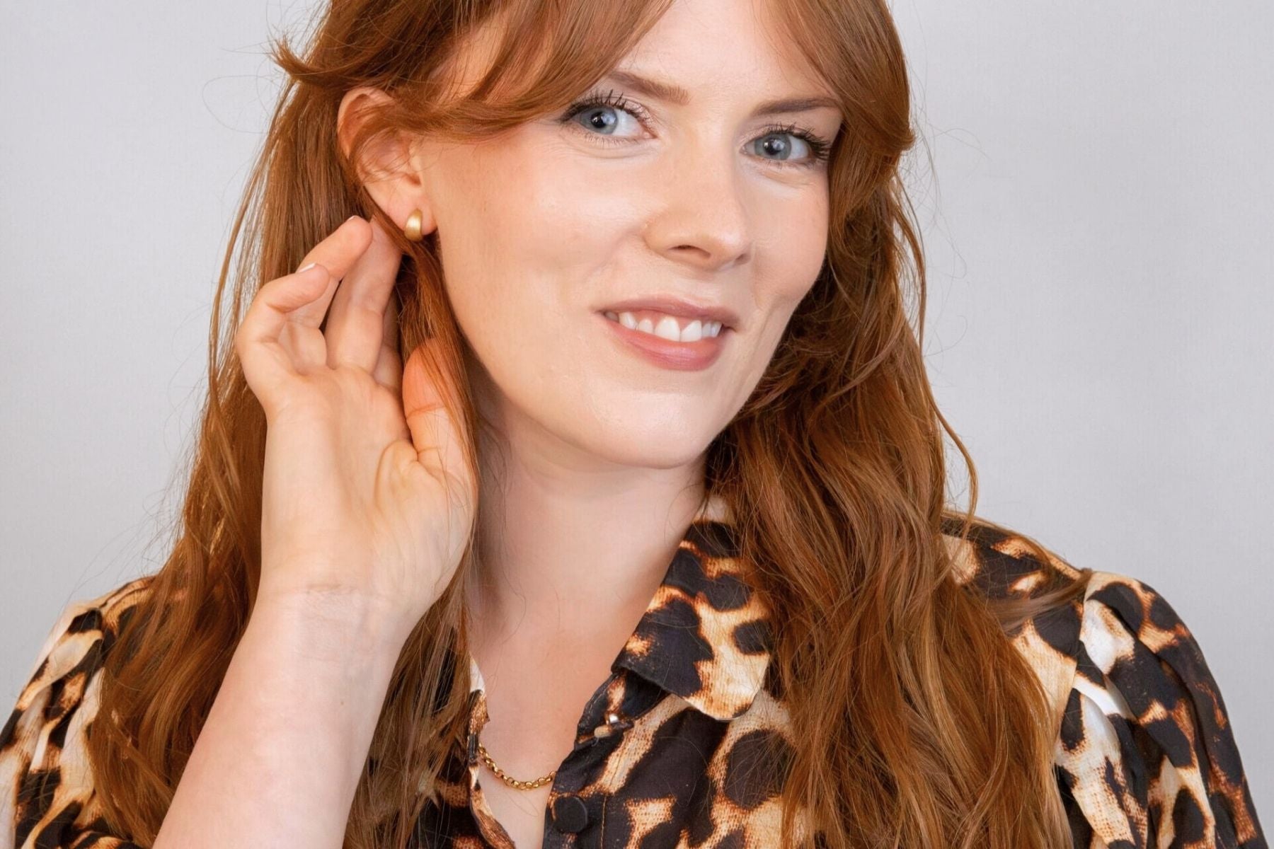 Brushed Gold Chunky Huggie Hoops