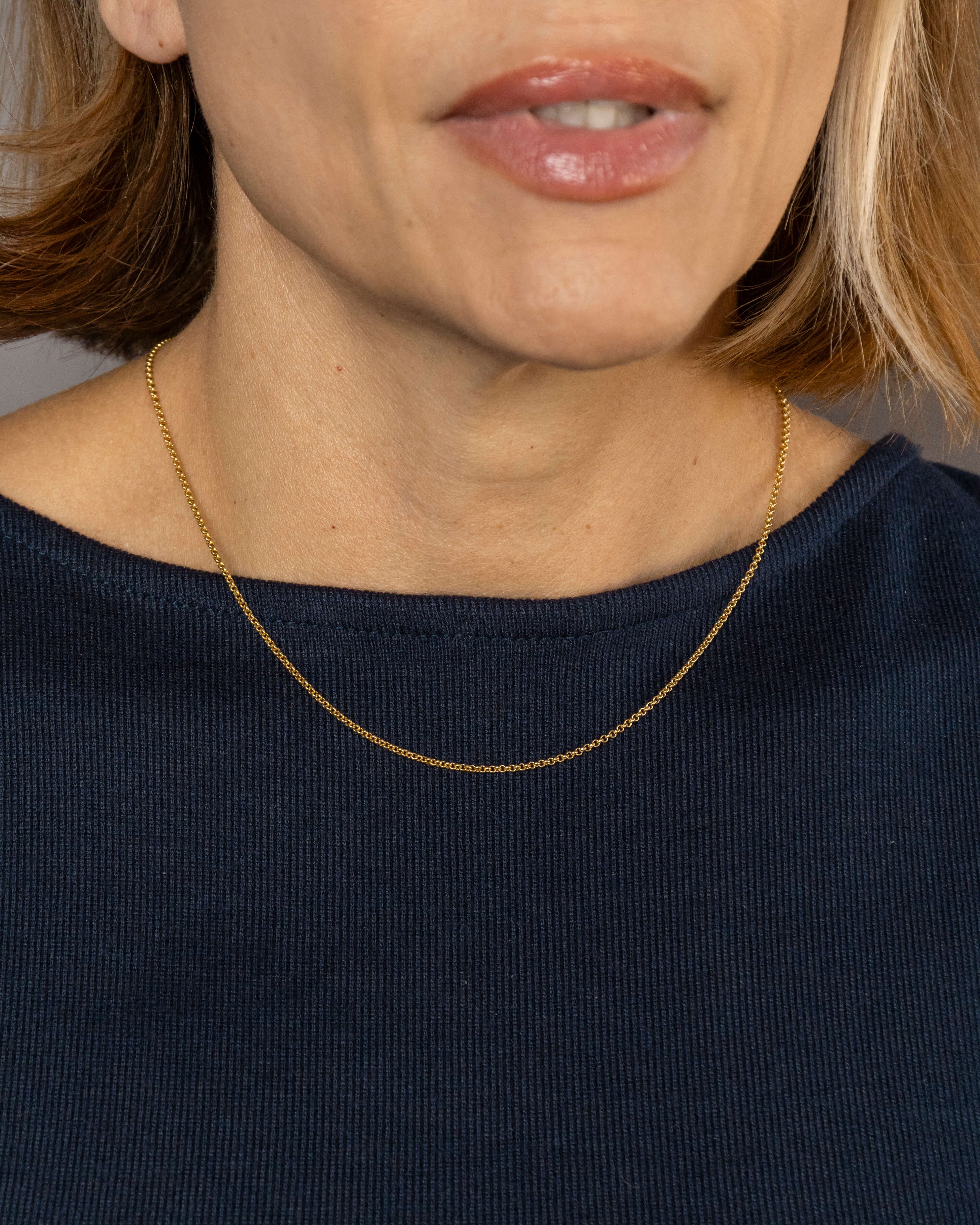 Gold Rolo Chain Plain