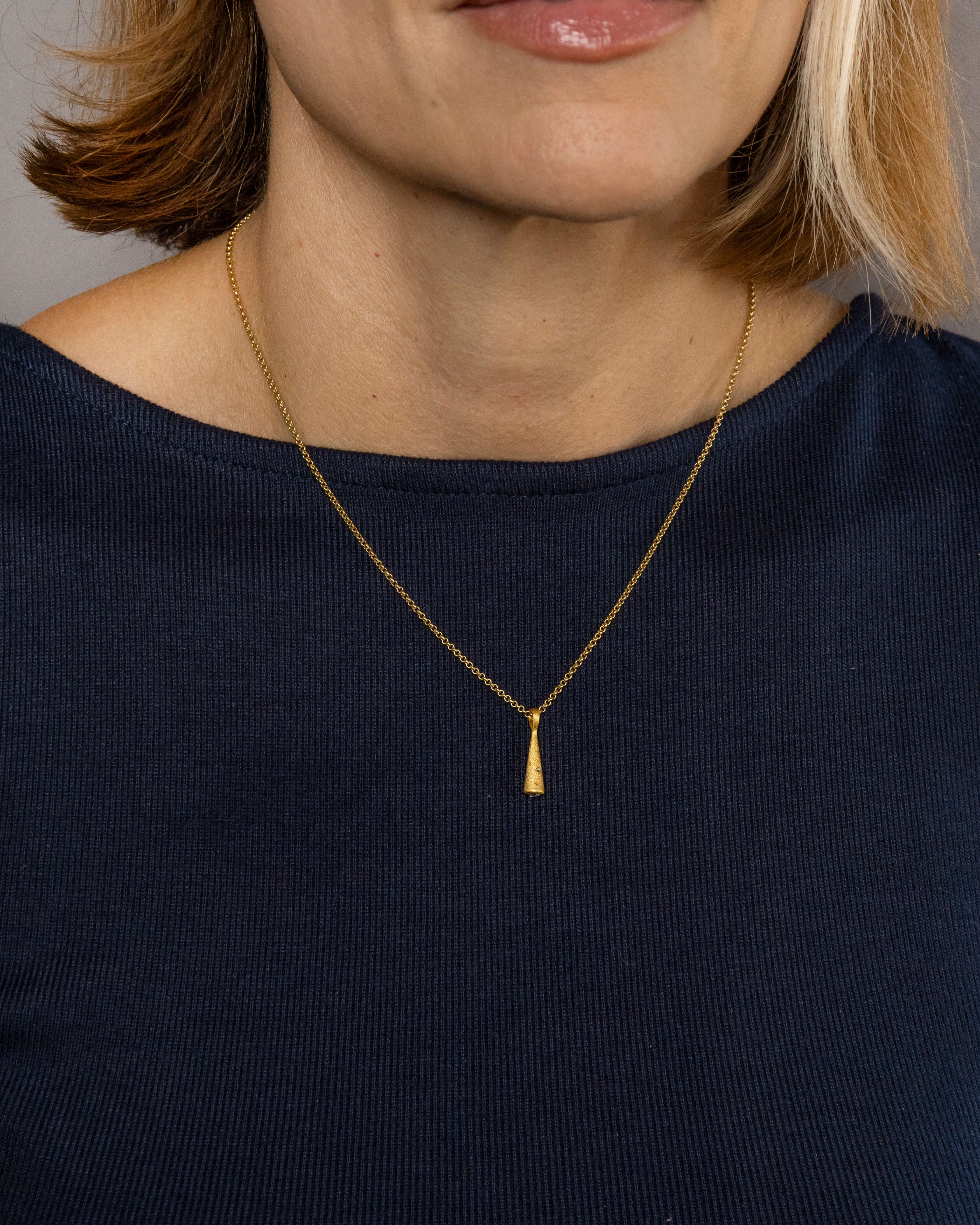 Comet Charm on Rolo Chain