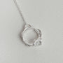 Lab Grown Diamond Silver Eternity Necklace - Large