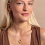 model wears Opal and Gold Branch Eternity Birthstone Necklace - Large