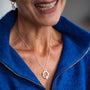 model wears Opal and Silver Branch Eternity Birthstone Necklace - Large