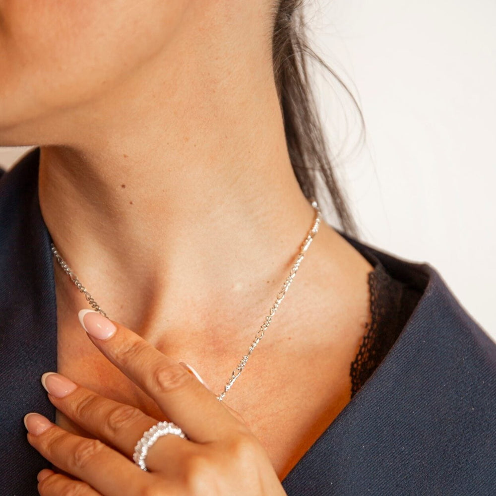 Silver Figaro Chain Necklace