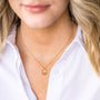 model wears Ruby and Gold Branch Eternity Birthstone Necklace - Small