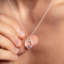 model wears Ruby and Silver Branch Eternity Birthstone  Necklace - Small