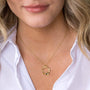 Blue Sapphire and Gold Eternity Birthstone Necklace - Large