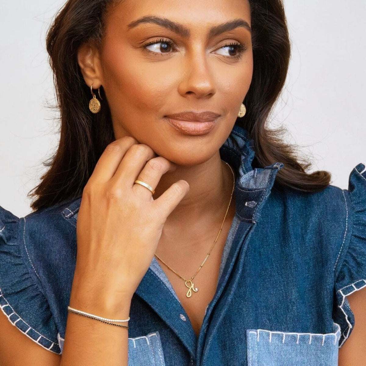 Fearless Gold Shorthand Charm Necklace