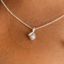 model wears silverLemon Charm Necklace - Claire Hill Designs
