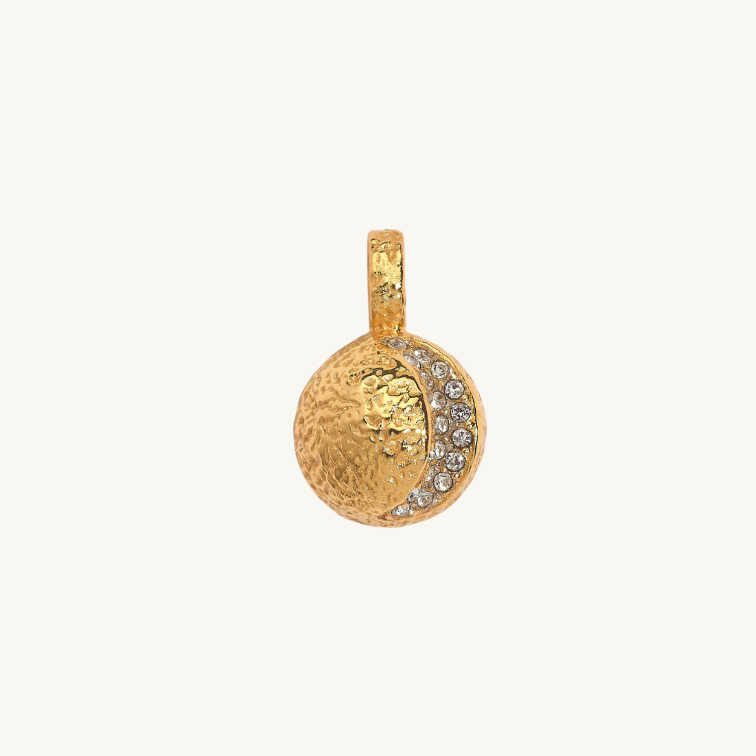 Gold Moon Charm Pendant