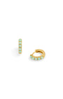 Moon Yellow Opal Gold Huggie Earrings