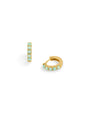 Moon Yellow Opal Gold Huggie Earrings
