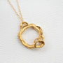 Moonstone and Gold Vermeil Branch Eternity Circle Necklace - Large