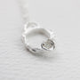 Moonstone and Silver Branch Eternity Birthstone Necklace - Small - close up