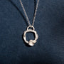 Moonstone and Silver Small Eternity Branch Birthstone Necklace - Small