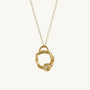 Moonstone Gold Circle Necklace (Small)