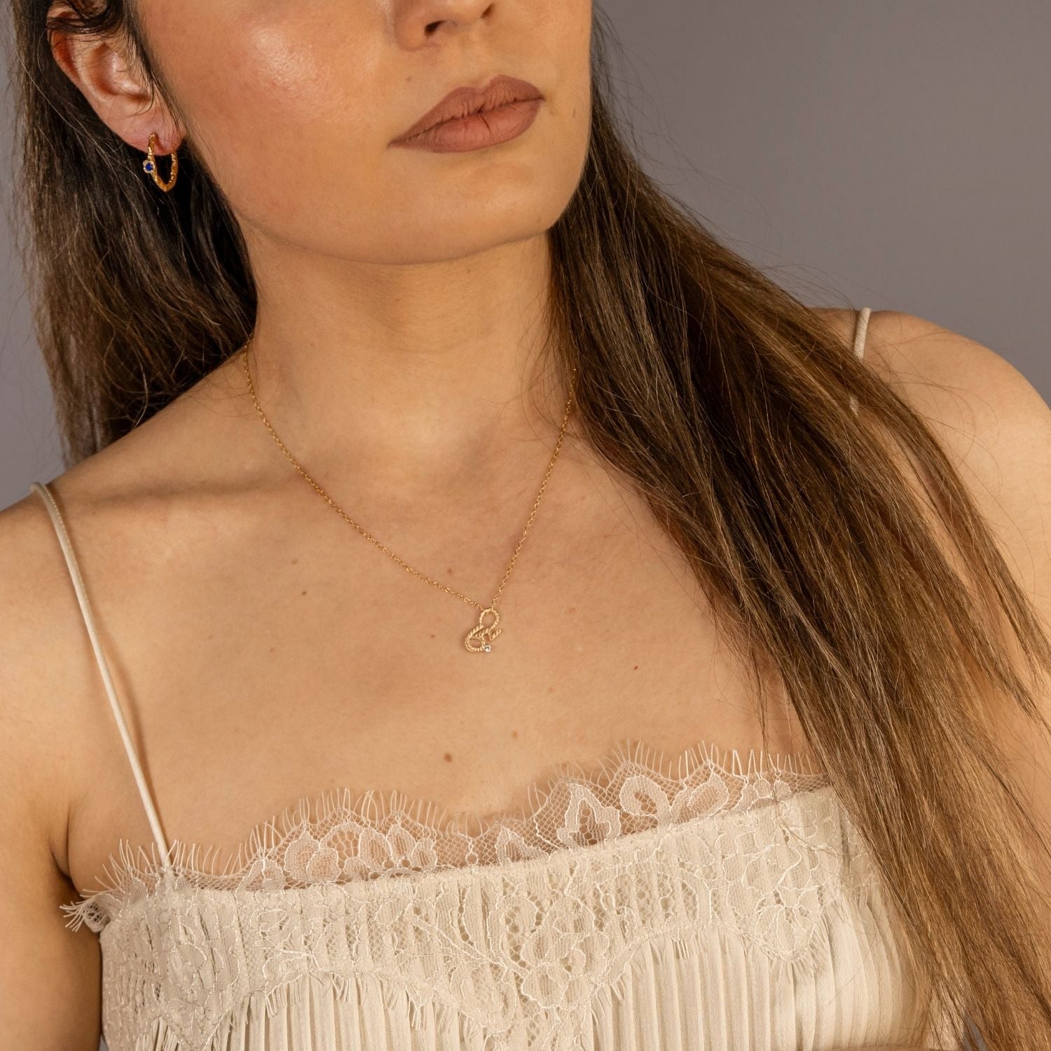 Brave Gold Shorthand Charm Necklace